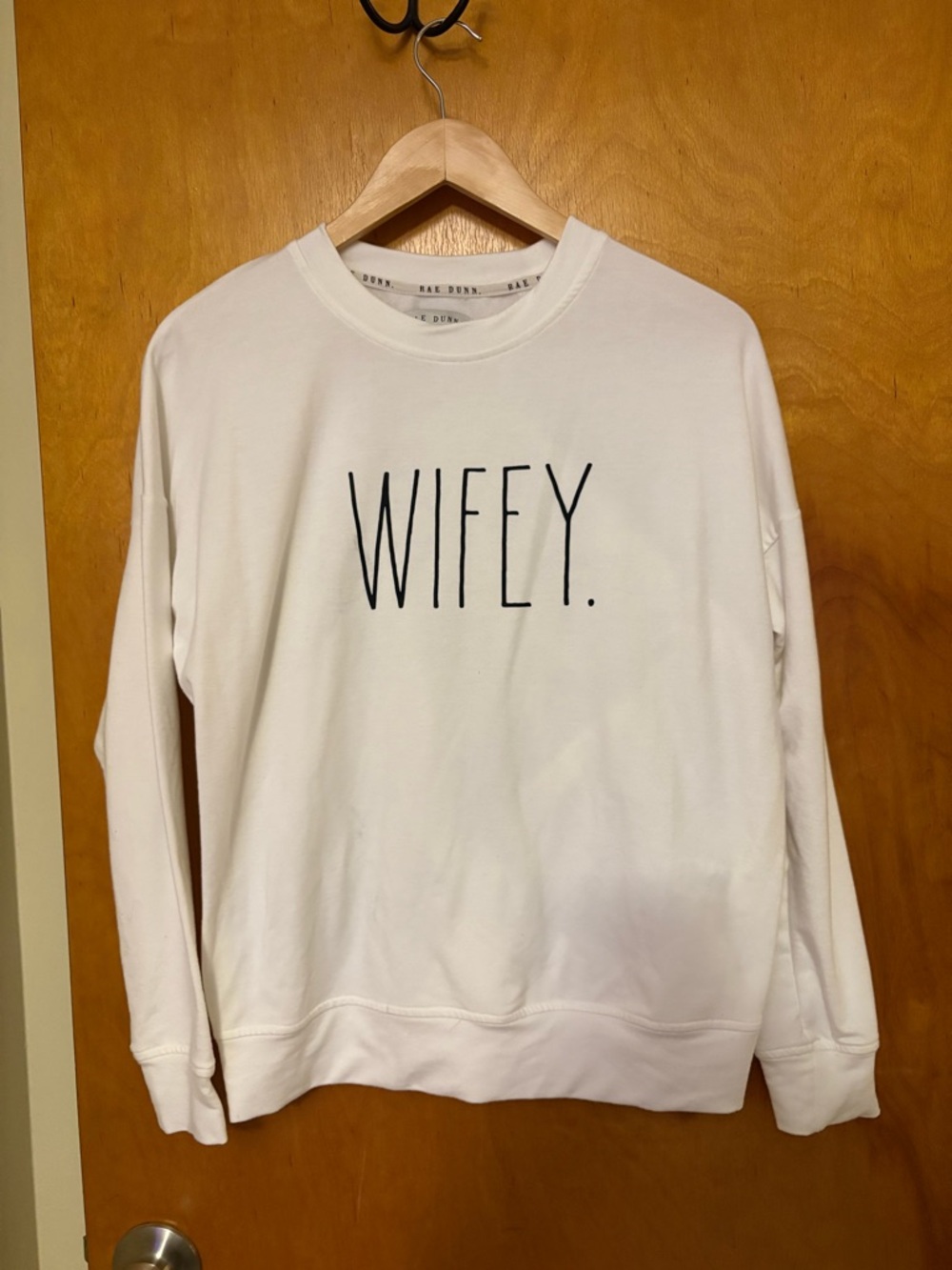 Rae Dunn White Wifey Crewneck Sweatshirt
